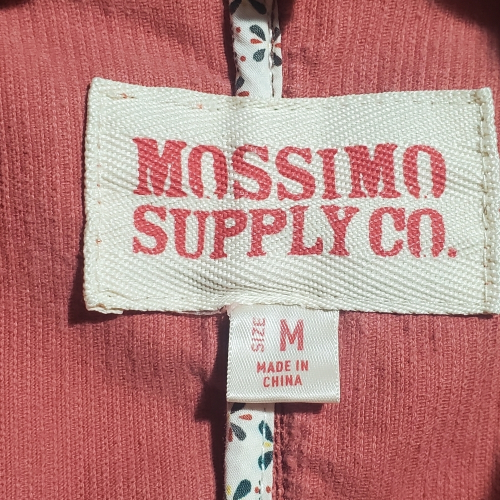 MOSSIMO SUPPLY CO. Corduroy Biker Style Jacket Coat Salmon Color Women's M - EUC - Picture 5 of 10